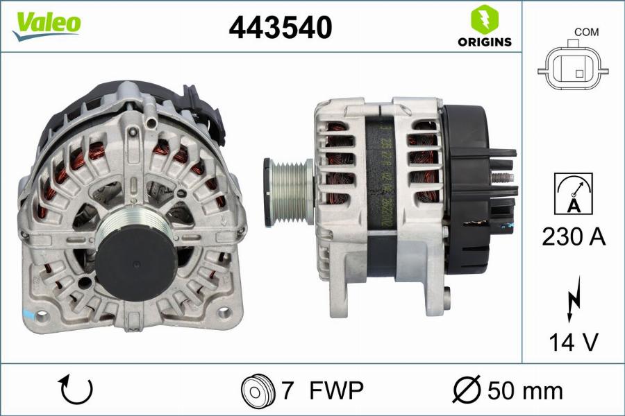 Valeo 443540 - Alternatore autozon.pro