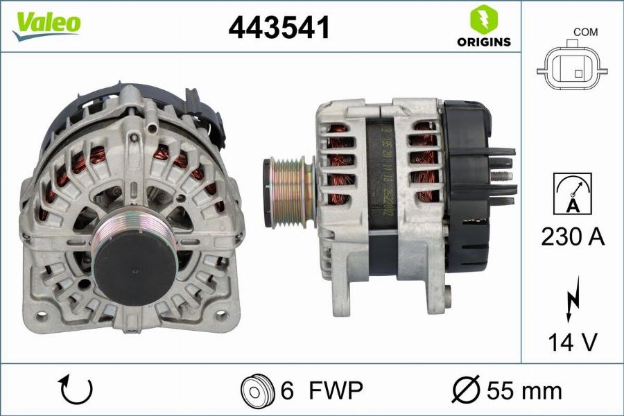 Valeo 443541 - Alternatore autozon.pro