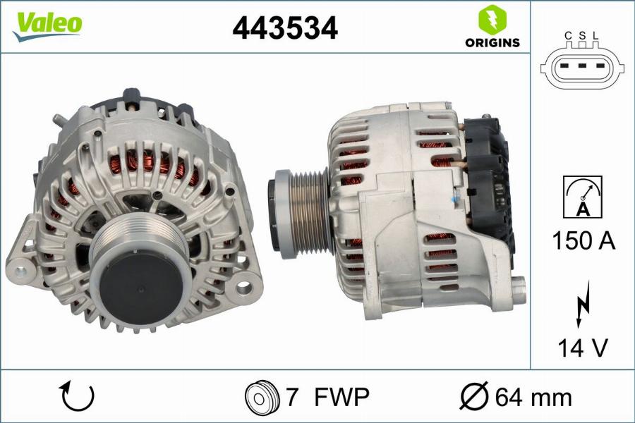 Valeo 443534 - Alternatore autozon.pro