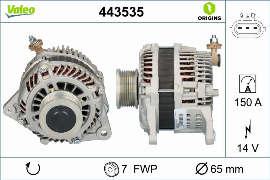 Valeo 443535 - Alternatore autozon.pro