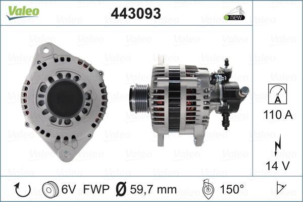 Valeo 443093 - Alternatore autozon.pro