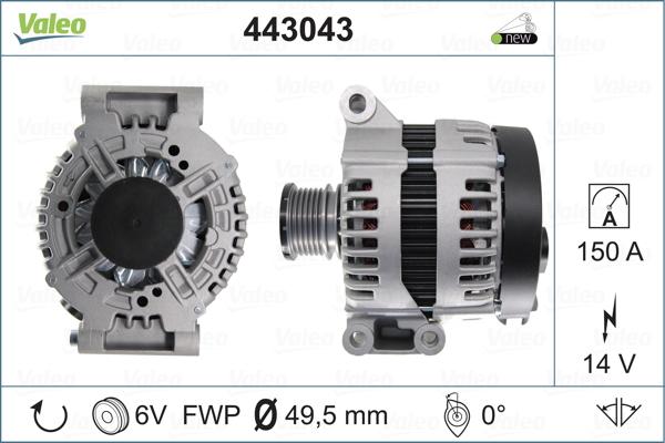 Valeo 443043 - Alternatore autozon.pro