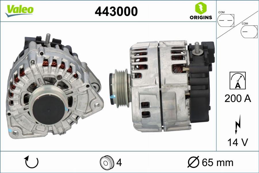 Valeo 443000 - Alternatore autozon.pro