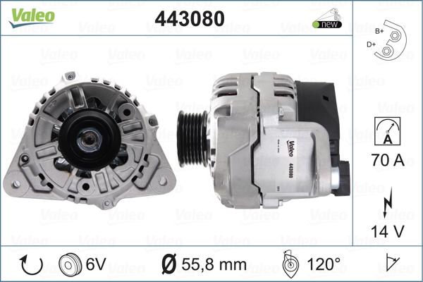 Valeo 443080 - Alternatore autozon.pro