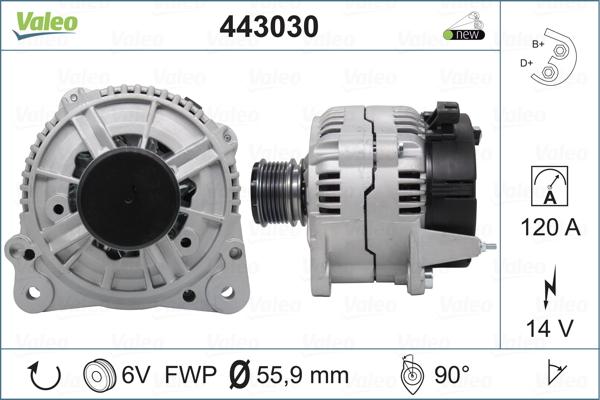 Valeo 443030 - Alternatore autozon.pro