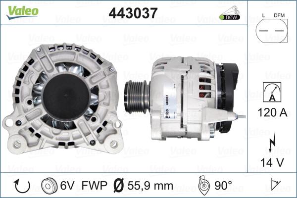 Valeo 443037 - Alternatore autozon.pro