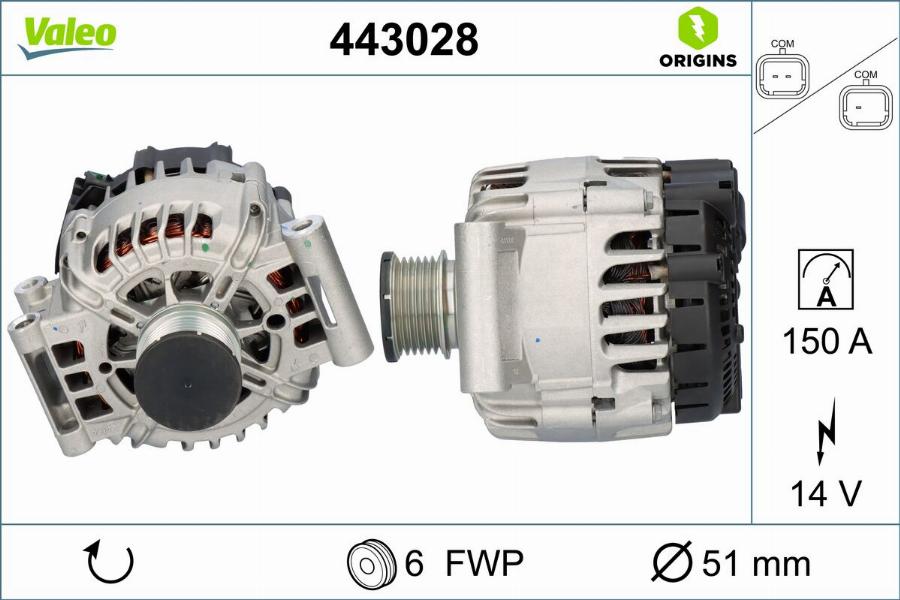 Valeo 443028 - Alternatore autozon.pro