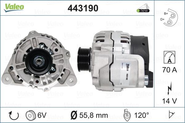 Valeo 443190 - Alternatore autozon.pro