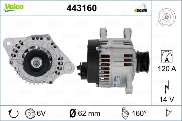 Valeo 443160 - Alternatore autozon.pro