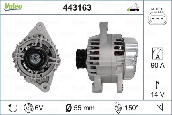 Valeo 443163 - Alternatore autozon.pro