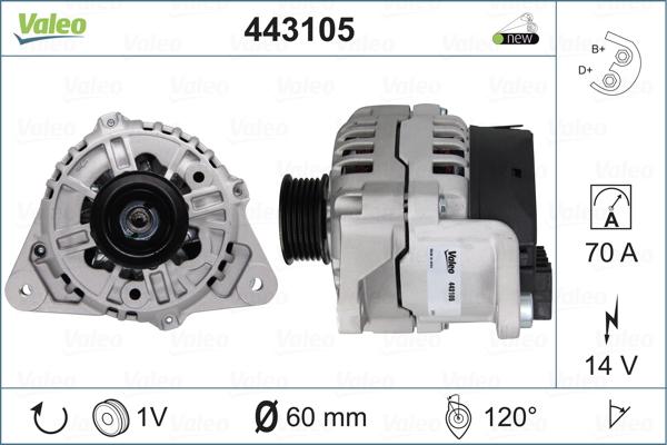 Valeo 443105 - Alternatore autozon.pro