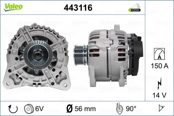 Valeo 443116 - Alternatore autozon.pro