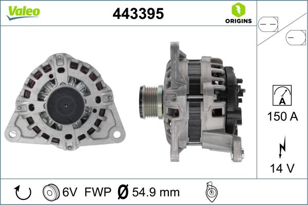 Valeo 443395 - Alternatore autozon.pro