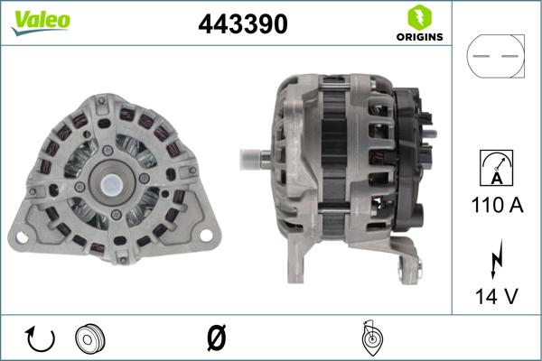 Valeo 443390 - Alternatore autozon.pro