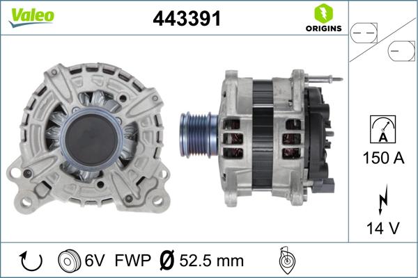 Valeo 443391 - Alternatore autozon.pro