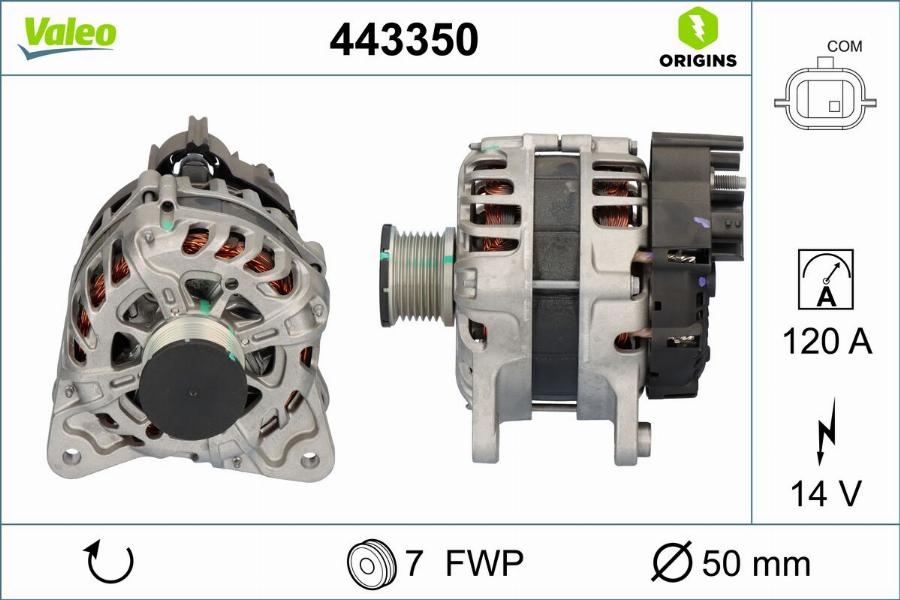 Valeo 443350 - Alternatore autozon.pro