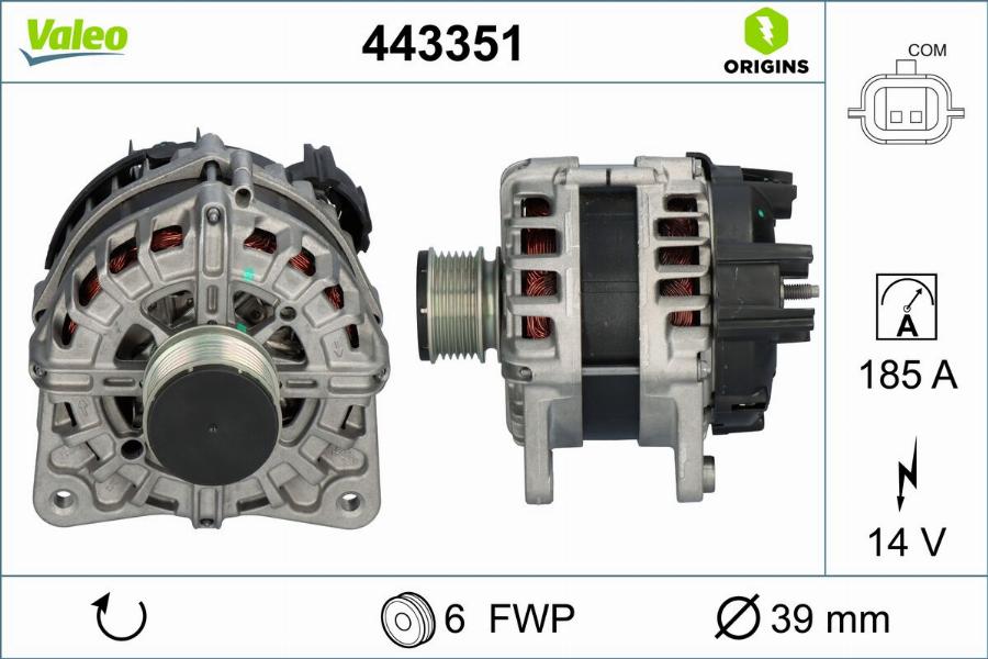 Valeo 443351 - Alternatore autozon.pro