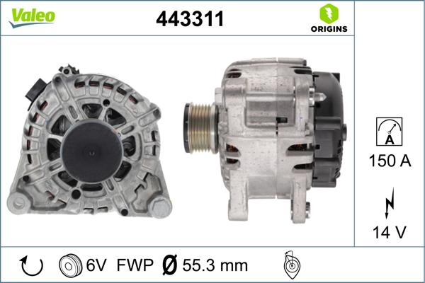 Valeo 443311 - Alternatore autozon.pro