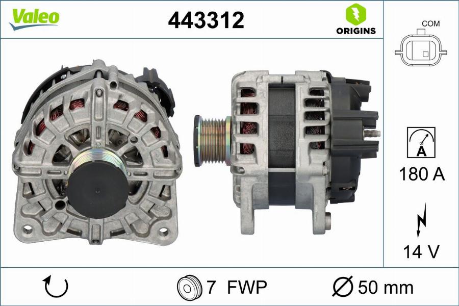 Valeo 443312 - Alternatore autozon.pro