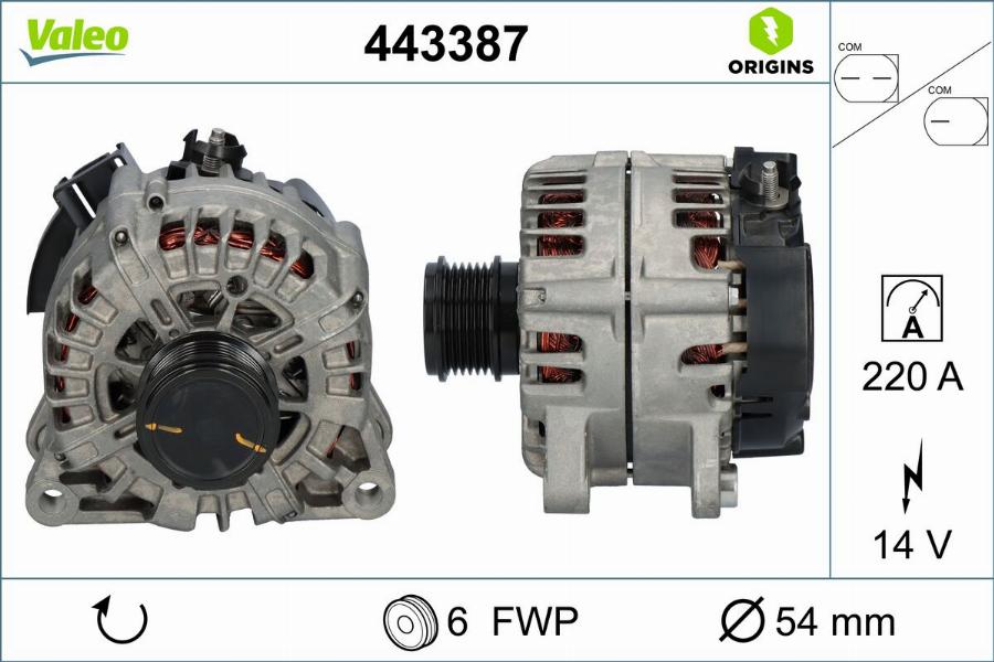 Valeo 443387 - Alternatore autozon.pro