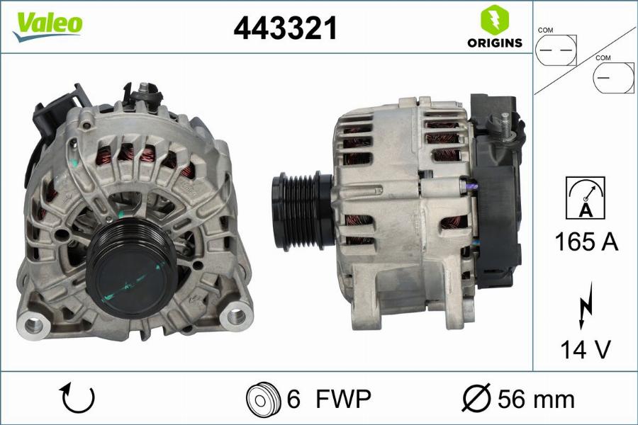 Valeo 443321 - Alternatore autozon.pro