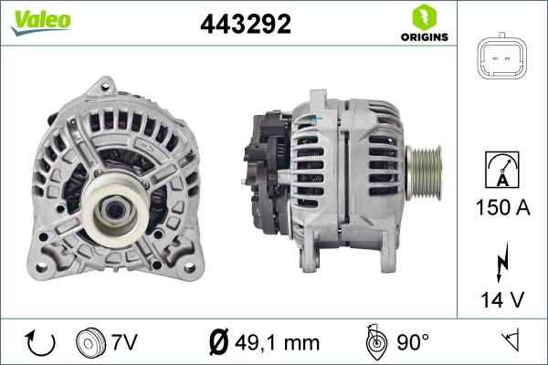 Valeo 443292 - Alternatore autozon.pro