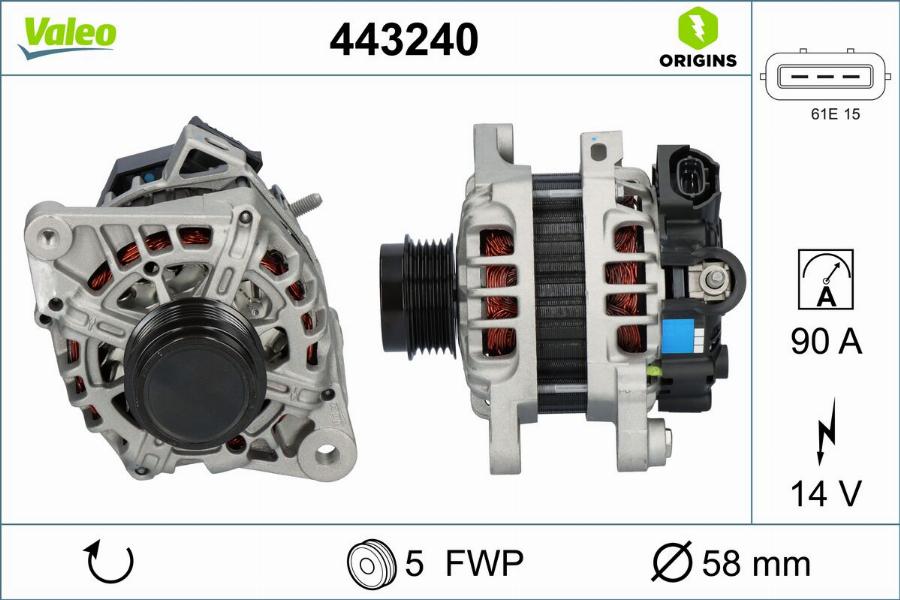 Valeo 443240 - Alternatore autozon.pro