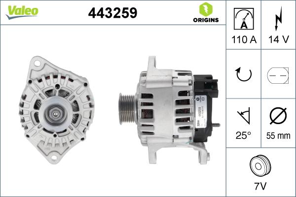 Valeo 443259 - Alternatore autozon.pro