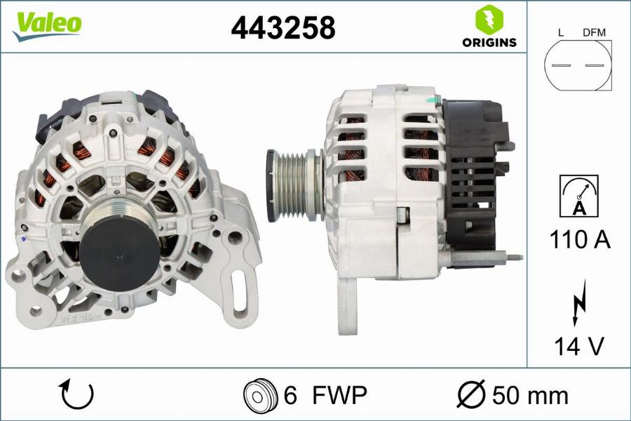 Valeo 443258 - Alternatore autozon.pro