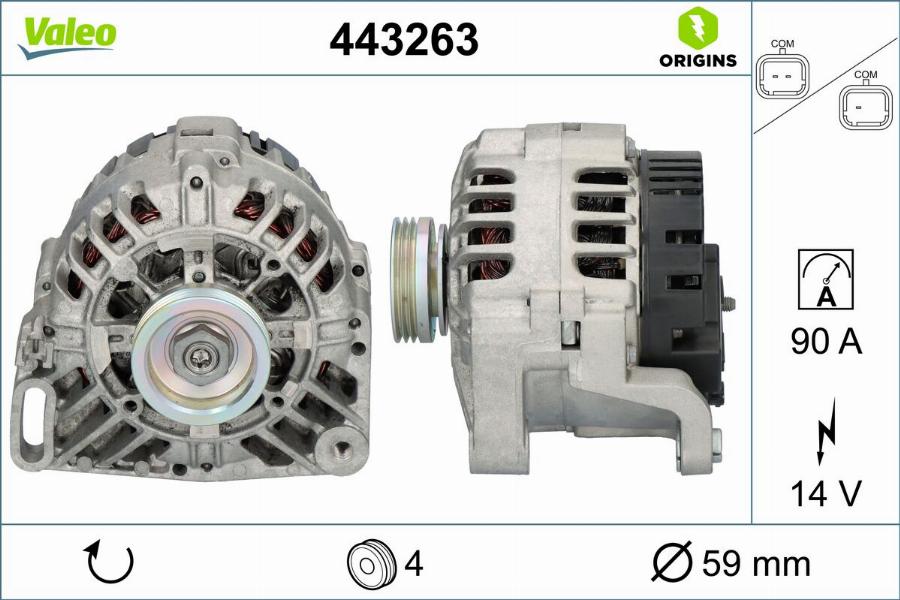 Valeo 443263 - Alternatore autozon.pro