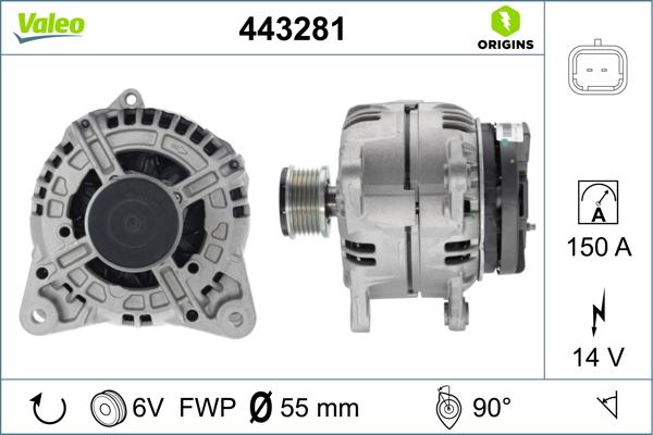 Valeo 443281 - Alternatore autozon.pro