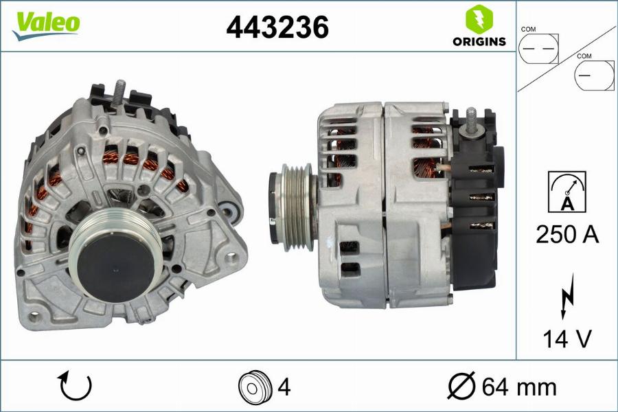 Valeo 443236 - Alternatore autozon.pro