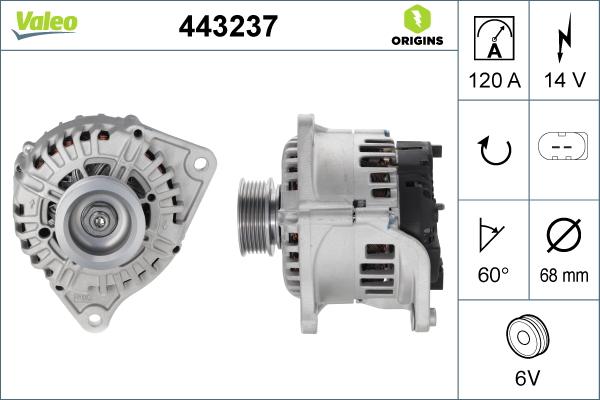 Valeo 443237 - Alternatore autozon.pro