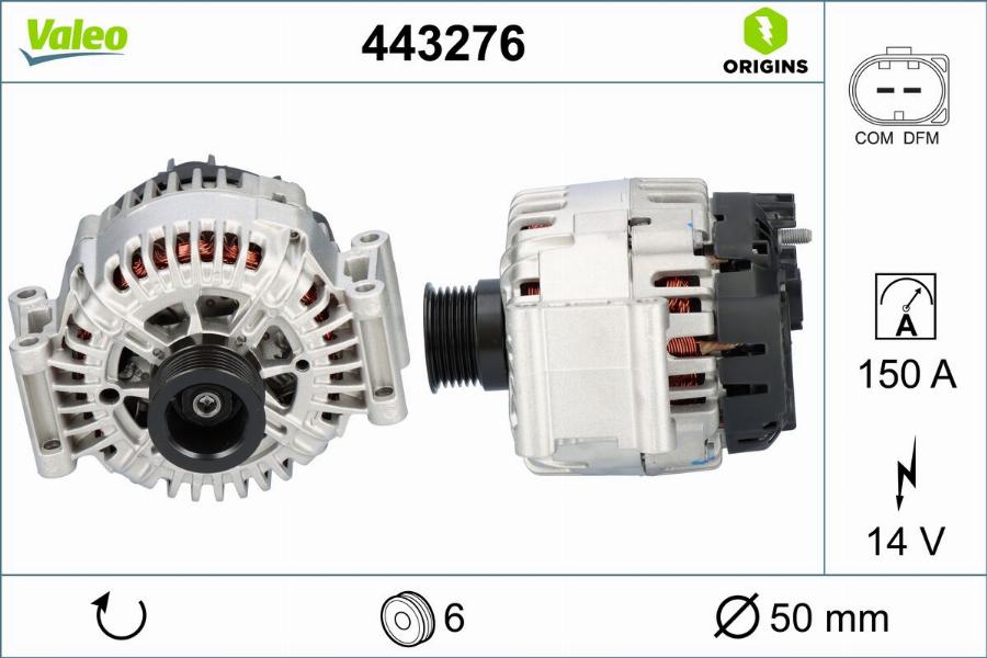 Valeo 443276 - Alternatore autozon.pro