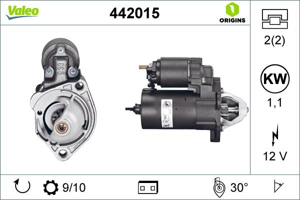 Valeo 442015 - Motorino d'avviamento autozon.pro