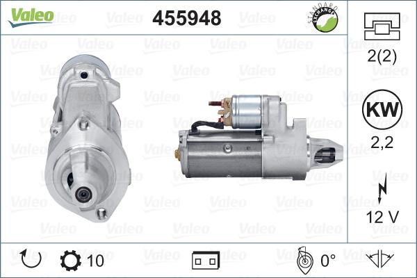 Valeo 455948 - Motorino d'avviamento autozon.pro