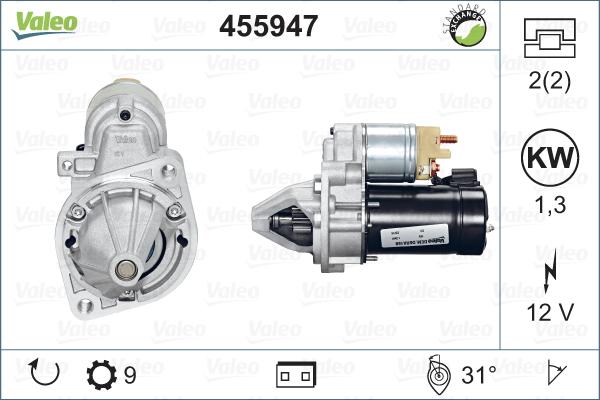 Valeo 455947 - Motorino d'avviamento autozon.pro