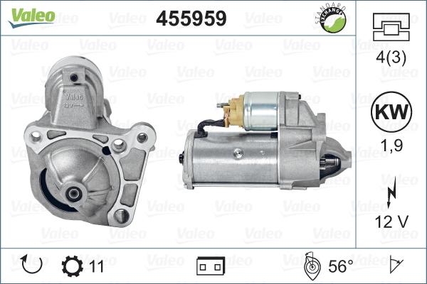 Valeo 455959 - Motorino d'avviamento autozon.pro