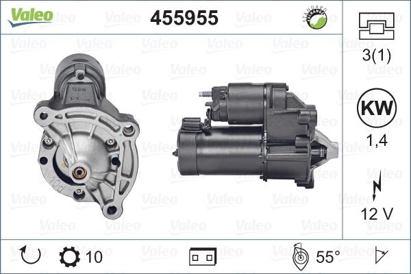 Valeo 455955 - Motorino d'avviamento autozon.pro