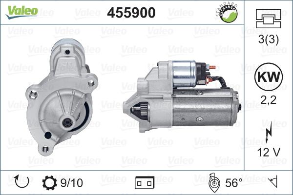 Valeo 455900 - Motorino d'avviamento autozon.pro