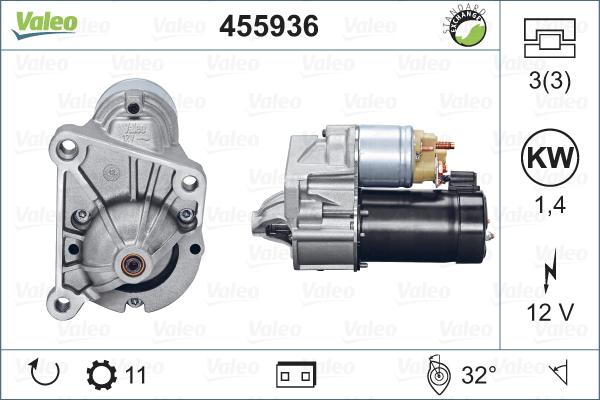 Valeo 455936 - Motorino d'avviamento autozon.pro