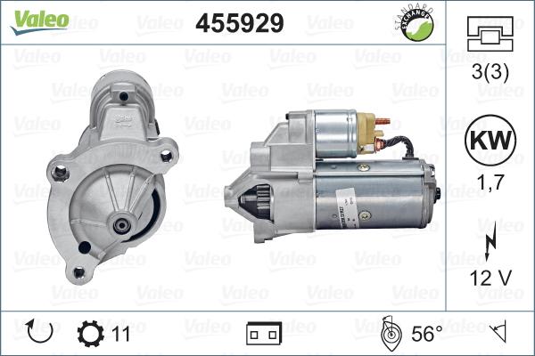 Valeo 455929 - Motorino d'avviamento autozon.pro