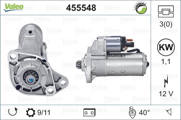 Valeo 455548 - Motorino d'avviamento autozon.pro