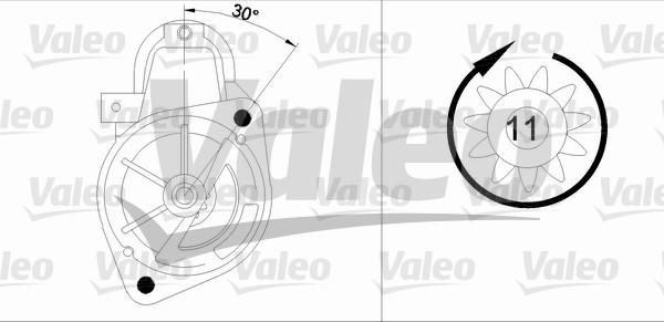 Valeo 455554 - Motorino d'avviamento autozon.pro