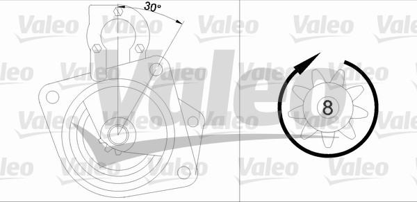 Valeo 455500 - Motorino d'avviamento autozon.pro