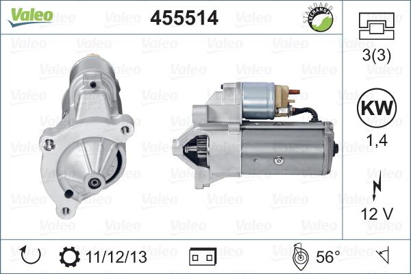 Valeo 455514 - Motorino d'avviamento autozon.pro