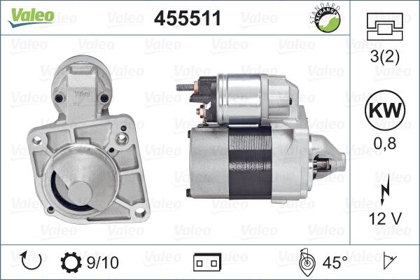 Valeo 455511 - Motorino d'avviamento autozon.pro