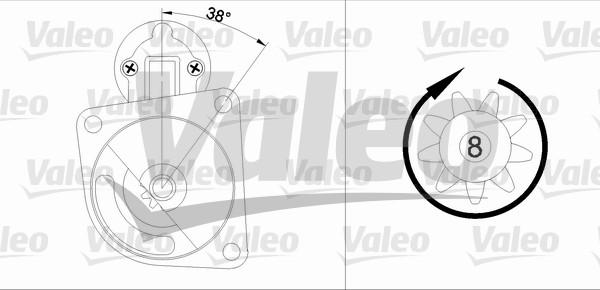 Valeo 455606 - Motorino d'avviamento autozon.pro