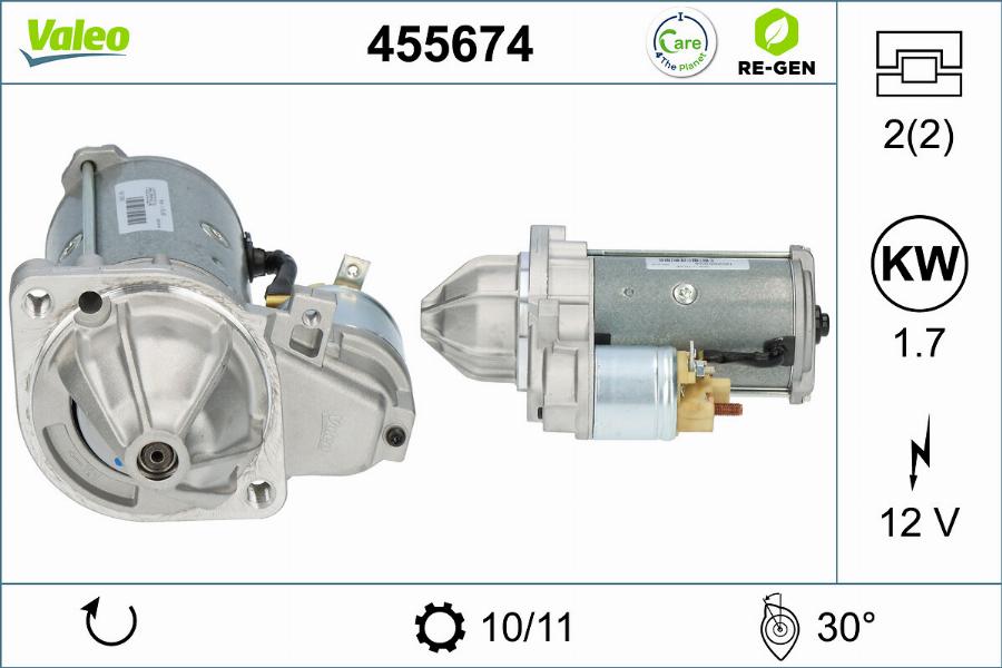 Valeo 455674 - Motorino d'avviamento autozon.pro