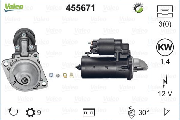 Valeo 455671 - Motorino d'avviamento autozon.pro